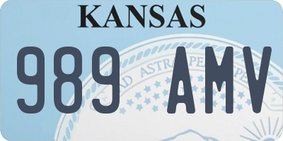 KS license plate 989AMV