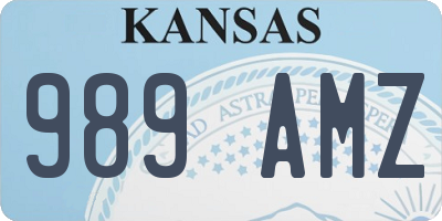 KS license plate 989AMZ