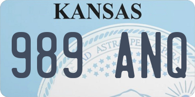 KS license plate 989ANQ