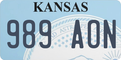 KS license plate 989AON