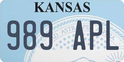 KS license plate 989APL