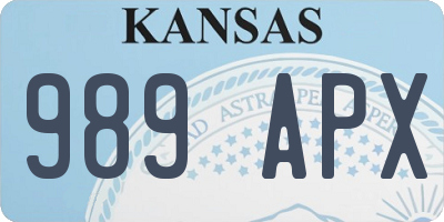 KS license plate 989APX