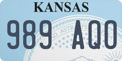 KS license plate 989AQO