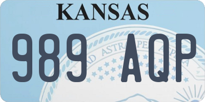 KS license plate 989AQP