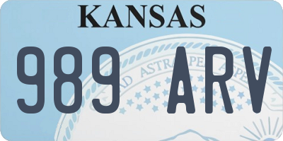 KS license plate 989ARV