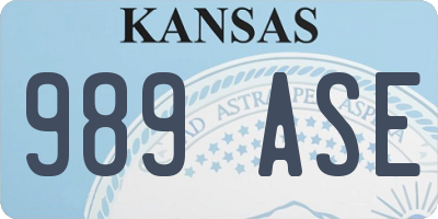 KS license plate 989ASE