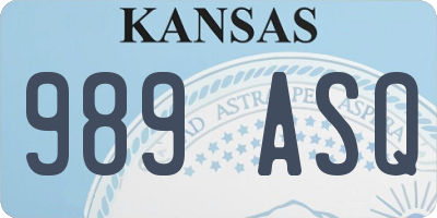 KS license plate 989ASQ