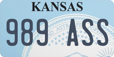 KS license plate 989ASS