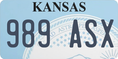 KS license plate 989ASX