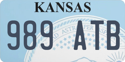 KS license plate 989ATB