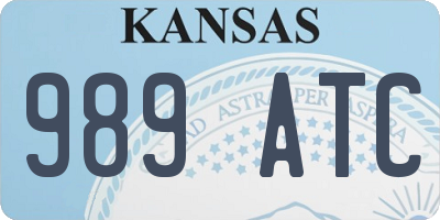 KS license plate 989ATC