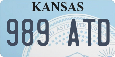 KS license plate 989ATD
