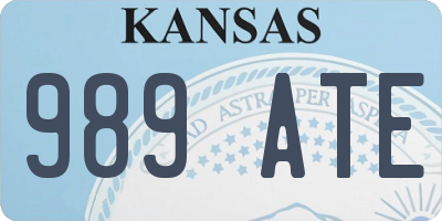 KS license plate 989ATE