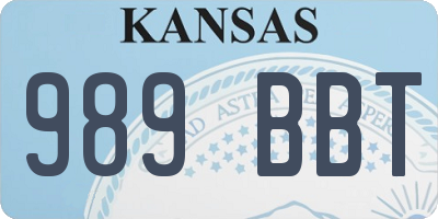 KS license plate 989BBT