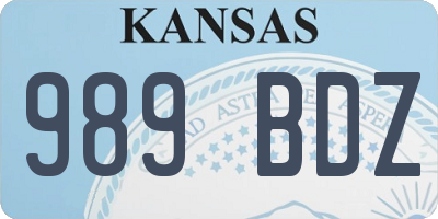 KS license plate 989BDZ