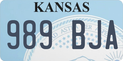 KS license plate 989BJA