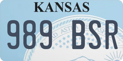 KS license plate 989BSR
