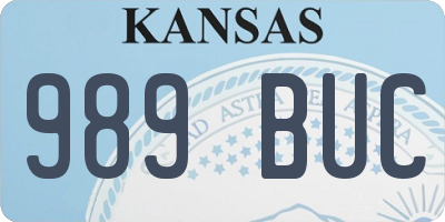 KS license plate 989BUC