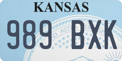 KS license plate 989BXK