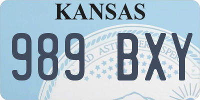 KS license plate 989BXY