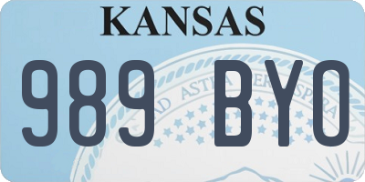 KS license plate 989BYO