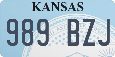KS license plate 989BZJ
