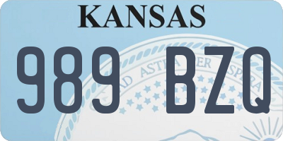 KS license plate 989BZQ