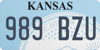 KS license plate 989BZU