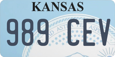 KS license plate 989CEV