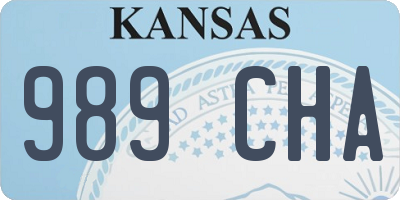 KS license plate 989CHA