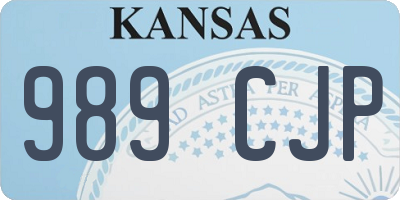 KS license plate 989CJP