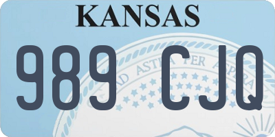 KS license plate 989CJQ