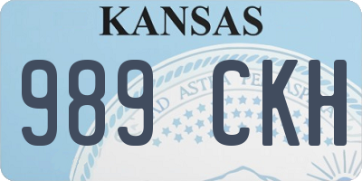 KS license plate 989CKH