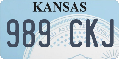 KS license plate 989CKJ