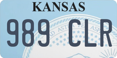 KS license plate 989CLR