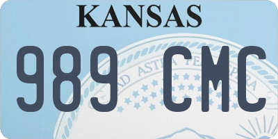 KS license plate 989CMC