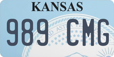 KS license plate 989CMG