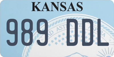 KS license plate 989DDL