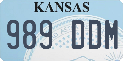 KS license plate 989DDM
