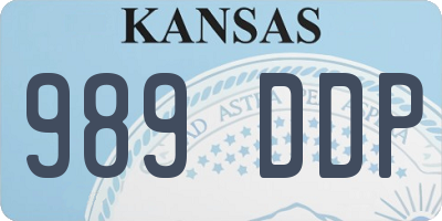 KS license plate 989DDP