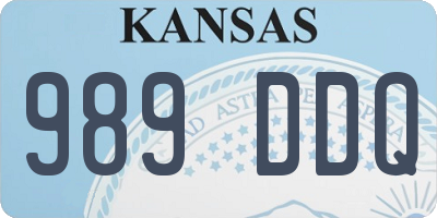 KS license plate 989DDQ