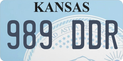KS license plate 989DDR