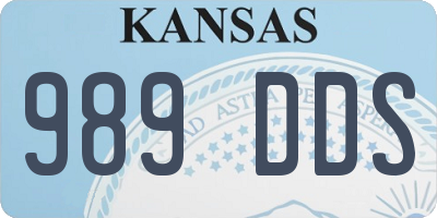 KS license plate 989DDS