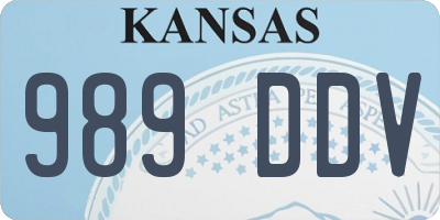 KS license plate 989DDV