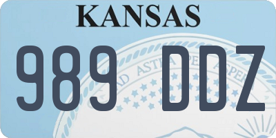 KS license plate 989DDZ