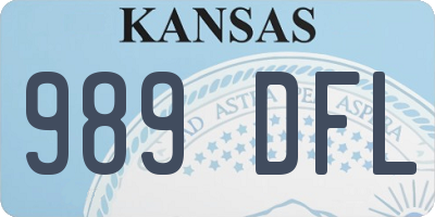 KS license plate 989DFL