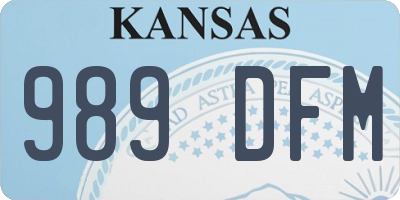 KS license plate 989DFM