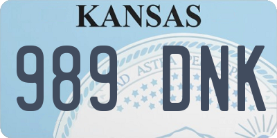 KS license plate 989DNK
