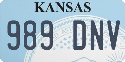 KS license plate 989DNV