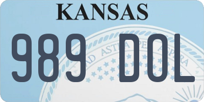 KS license plate 989DOL